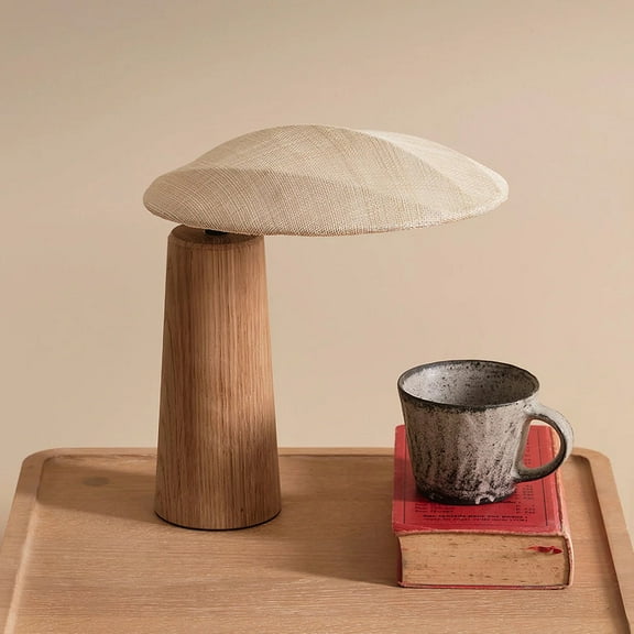 Arturesthome Wabi-sabi Wood Japandi Fabric Art Table Lamp