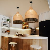 Arturesthome Woven Rattan Pendant Lamp Shades Light