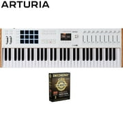 Arturia 231631 KeyLab 61 Mk3 61-Key USB MIDI Controller Keyboard White Bundle with CPS Exclusive 26 Month Protection Pack BEACH-CPS-26M1000ATV