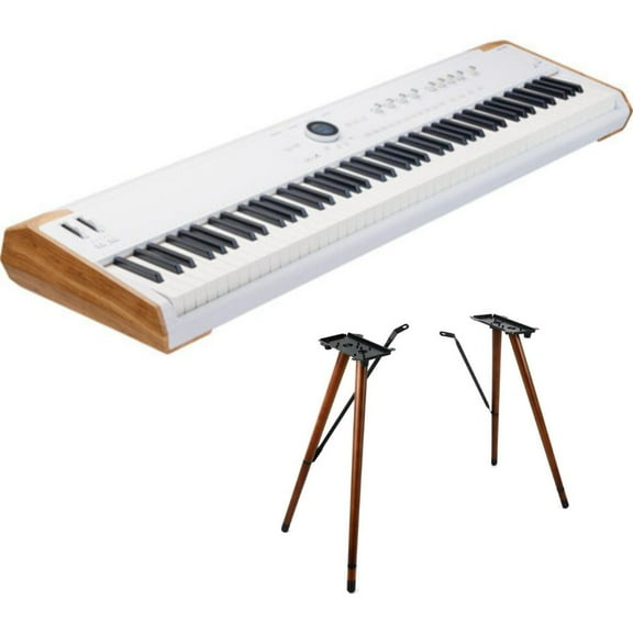 Arturia Astrolab 88 Avant-Garde Stage Keyboard with Analog Lab Pro Integration Bundle with Arturia Wooden Legs for KeyLab 88 MkII and PolyBrute  Adjustable, Sturdy and Elegant Stand