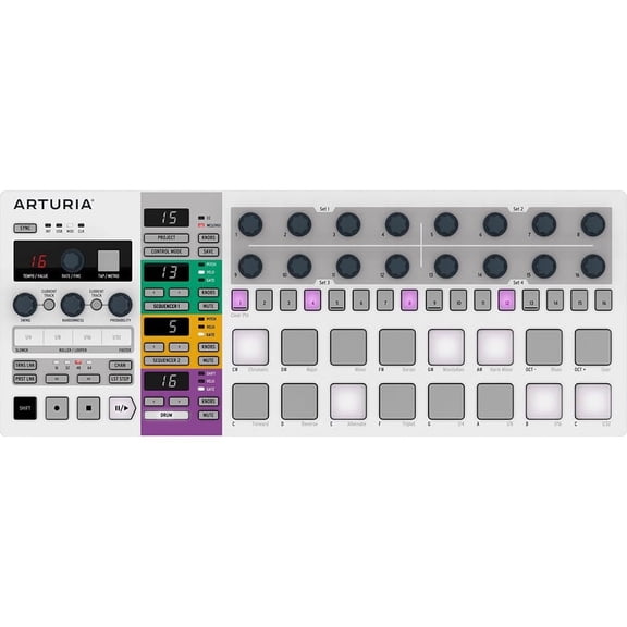 Arturia BeatStep Pro 16-Pad MIDI Controller and Sequencer, White
