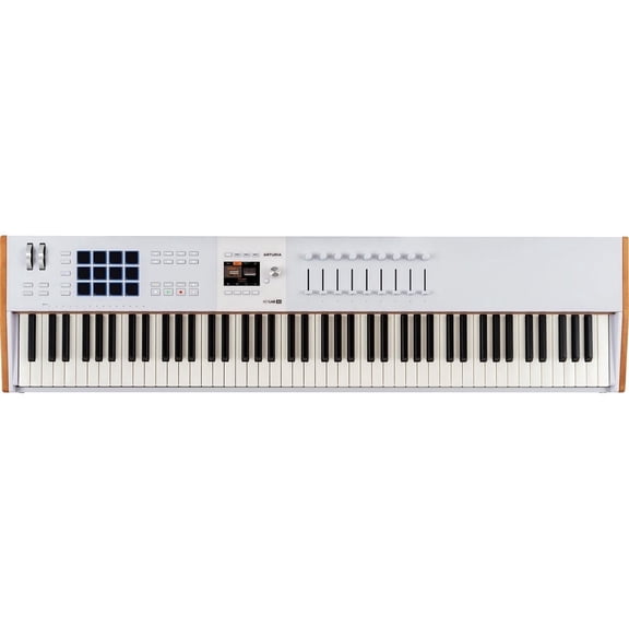 Arturia KeyLab 88 mk3 88-Key Weighted Hammer MIDI Controller Keyboard, White