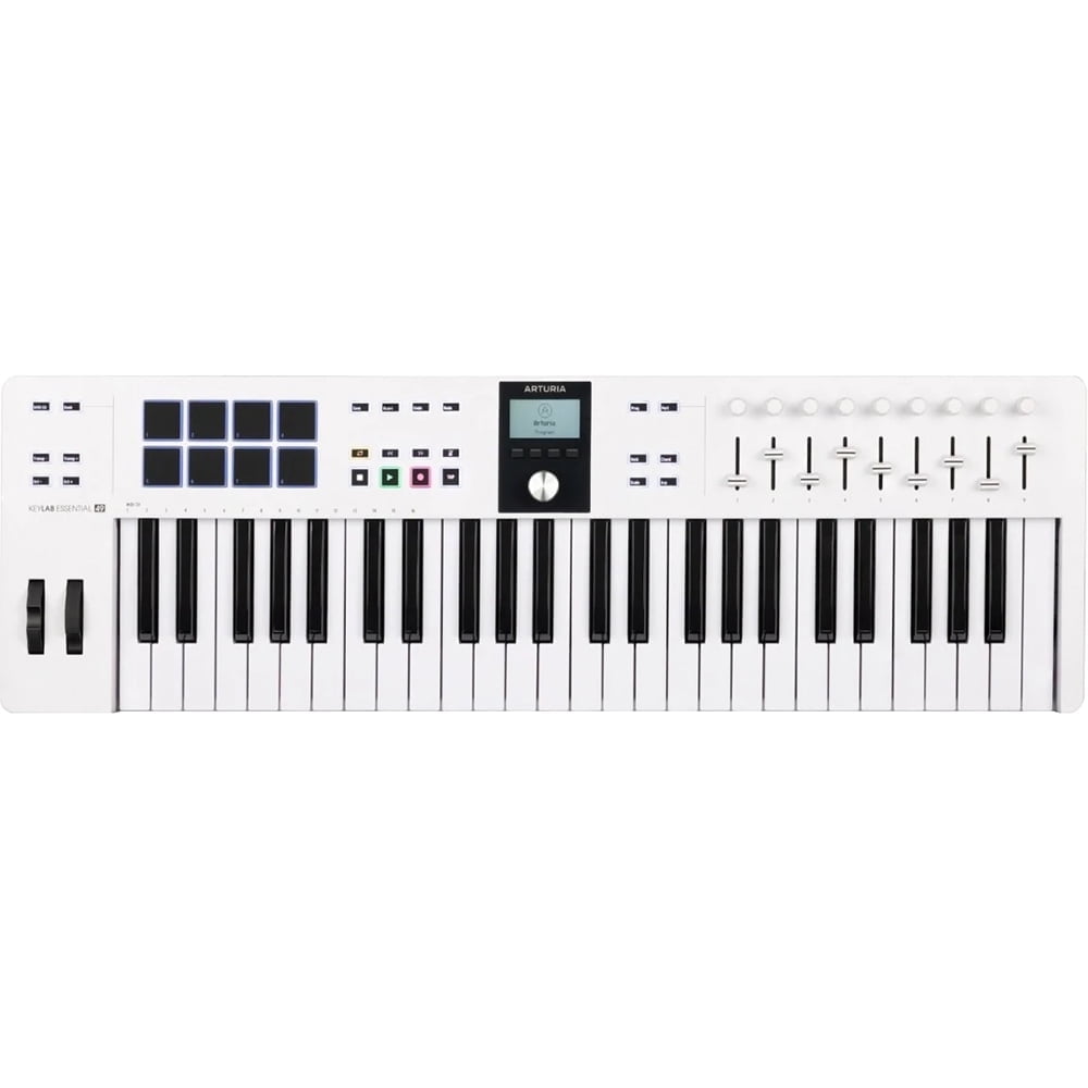 Arturia KeyLab Essential 49 mk3 49-Key USB MIDI Controller Keyboard, White