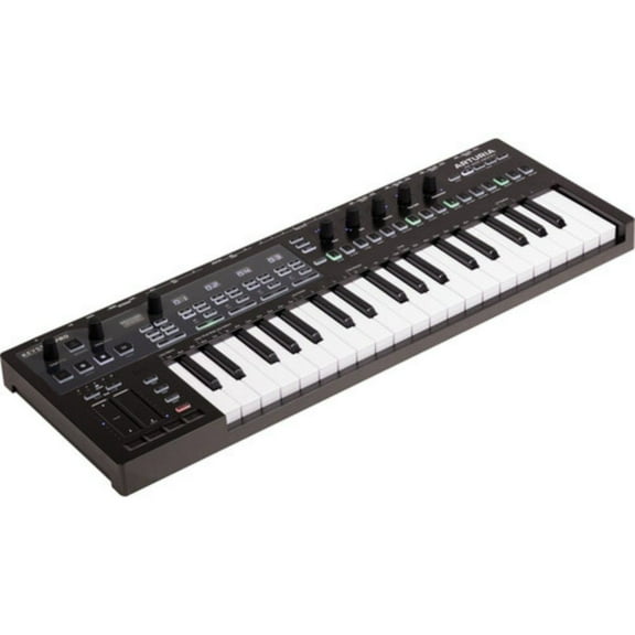 Arturia KeyStep Pro Chroma 37-Key Controller and Unparalleled 4-Track Sequencer and Keyboard with Blue LEDs and Stylish Knob Caps Gray