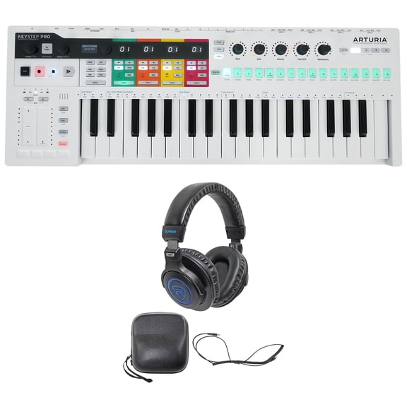 Arturia Keystep Pro Sequencer 37-Key DJ/Recording Keyboard Controller+Headphones
