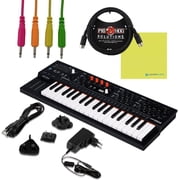 Arturia MiniFreak 37 Key Polyphonic Hybrid Keyboard Bundle w/Pig Hog 4-Pack Mono Patch Cables, Pig Hog MIDI Cable, Power Supply, USB Cable & Liquid Audio Polishing Cloth