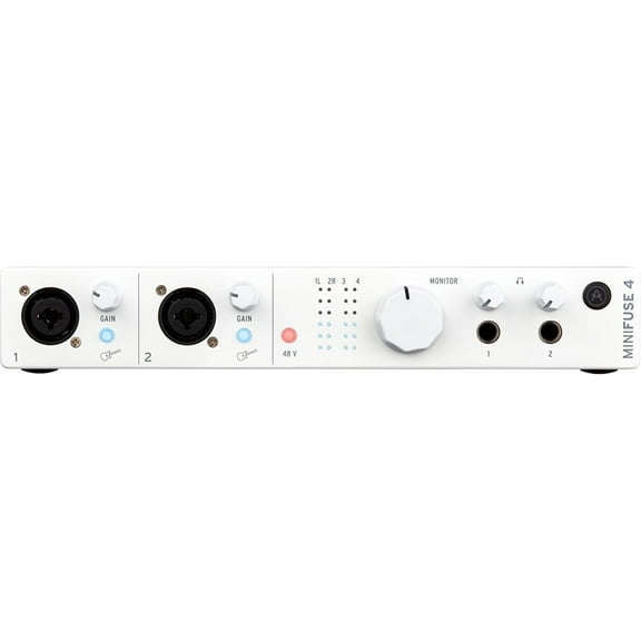 Arturia MiniFuse 4 Portable 4x Input USB-C MIDI Audio Interface, White