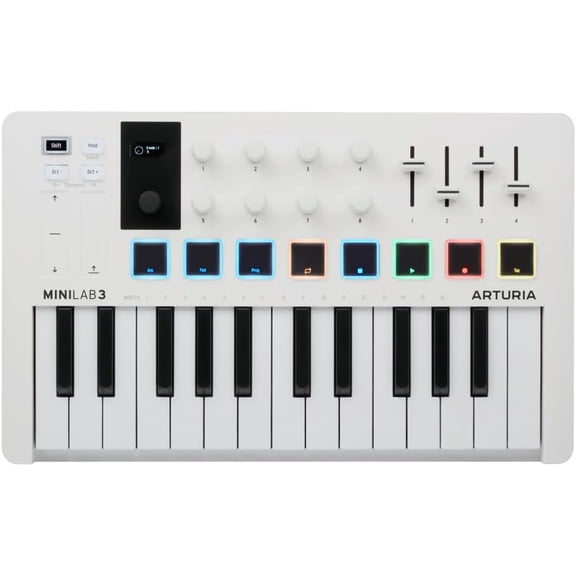 Arturia MiniLab 3 25-Key USB MIDI Controller  White