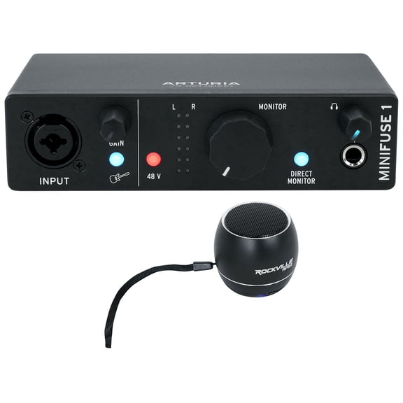Arturia Minifuse 1 Black Solo Audio USB Recording Interface+Bluetooth Speaker