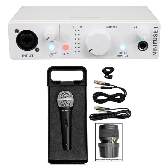 Arturia Minifuse 1 White Portable Solo Audio USB Recording Interface+Microphone