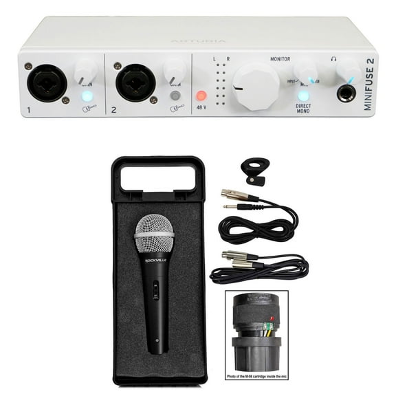 Arturia Minifuse 2 White Portable 2x2 Audio USB Recording Interface+Microphone