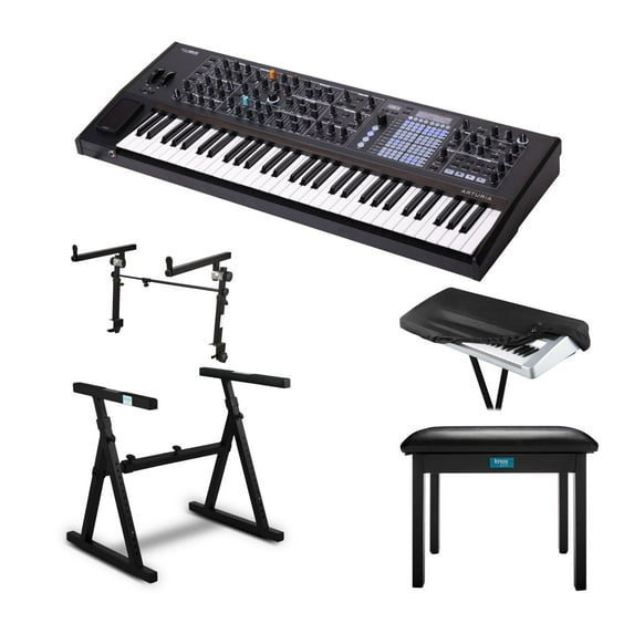 Arturia PolyBrute 6-Voice 61-Key Polyphonic Sequencer (Noir) with Accessories