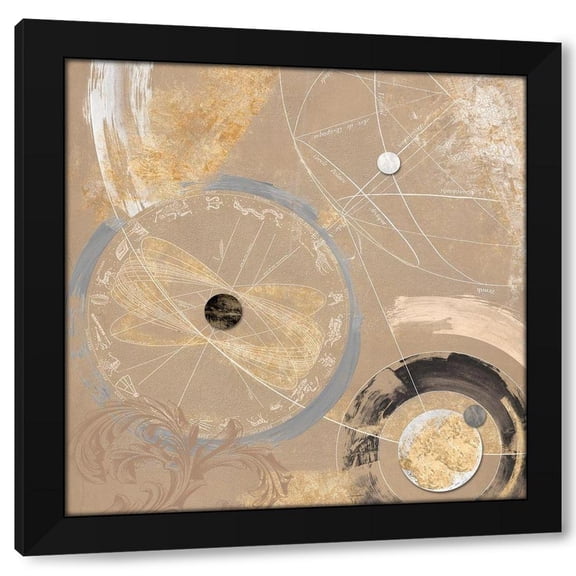 Arturo Armenti 15x15 Black Modern Wood Framed Wall Art Titled - Costellazioni I