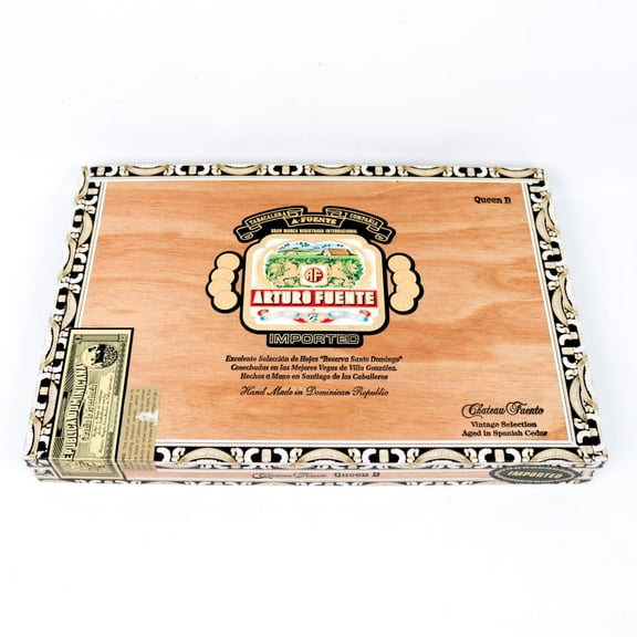 Arturo Fuente Chateau Fuente Queen B Empty Wood Cigar Box 12.25" x 8.25" x 1.5"
