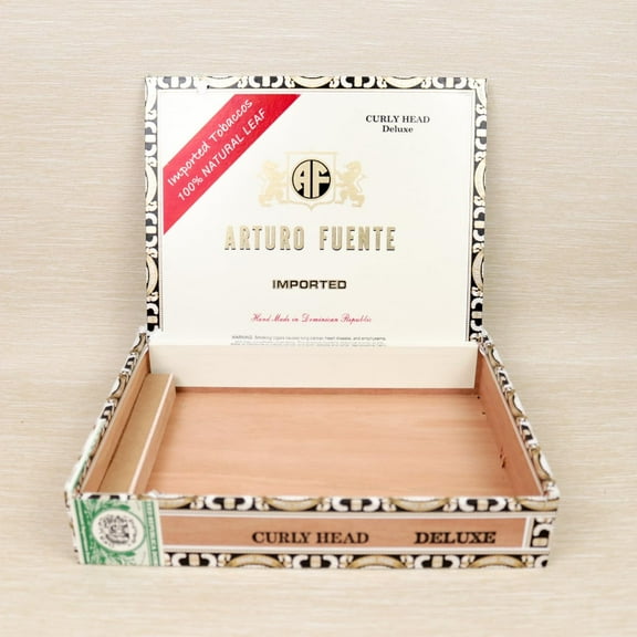 Arturo Fuente Curly Head Deluxe Empty Wood Cigar Box 9.5" x 7" x 2"