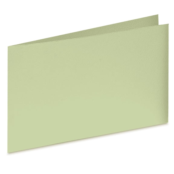 Arturo Horizontal Folded Card - 4-1/2" x 13-3/4", Celadon, Medium Greeting, Package of 100