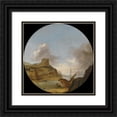 thumbnail image 1 of Artus del Monte 15x15 Black Ornate Wood Framed Double Matted Museum Art Print Titled - An Italianate Harbour, 1 of 5
