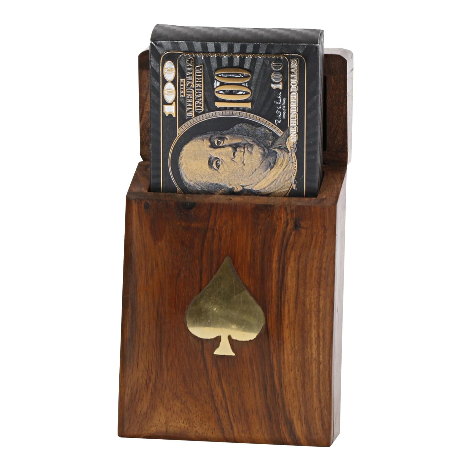 Artvarko Black Gold Plastic Playing Card With Handmade Rosewood ...