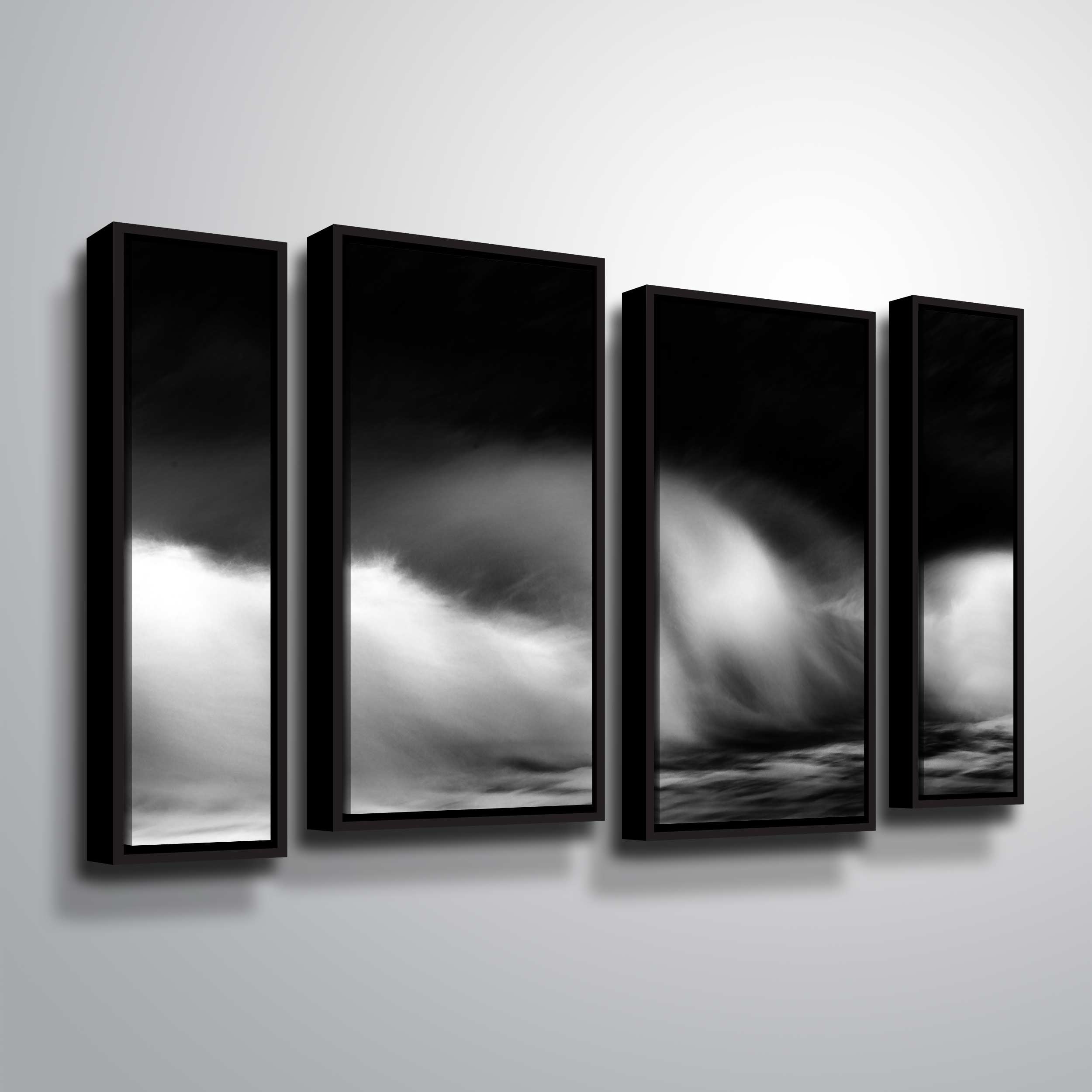 Artwall , 4 Piece Floater Framed Canvas Staggered Set by Chris Tuff