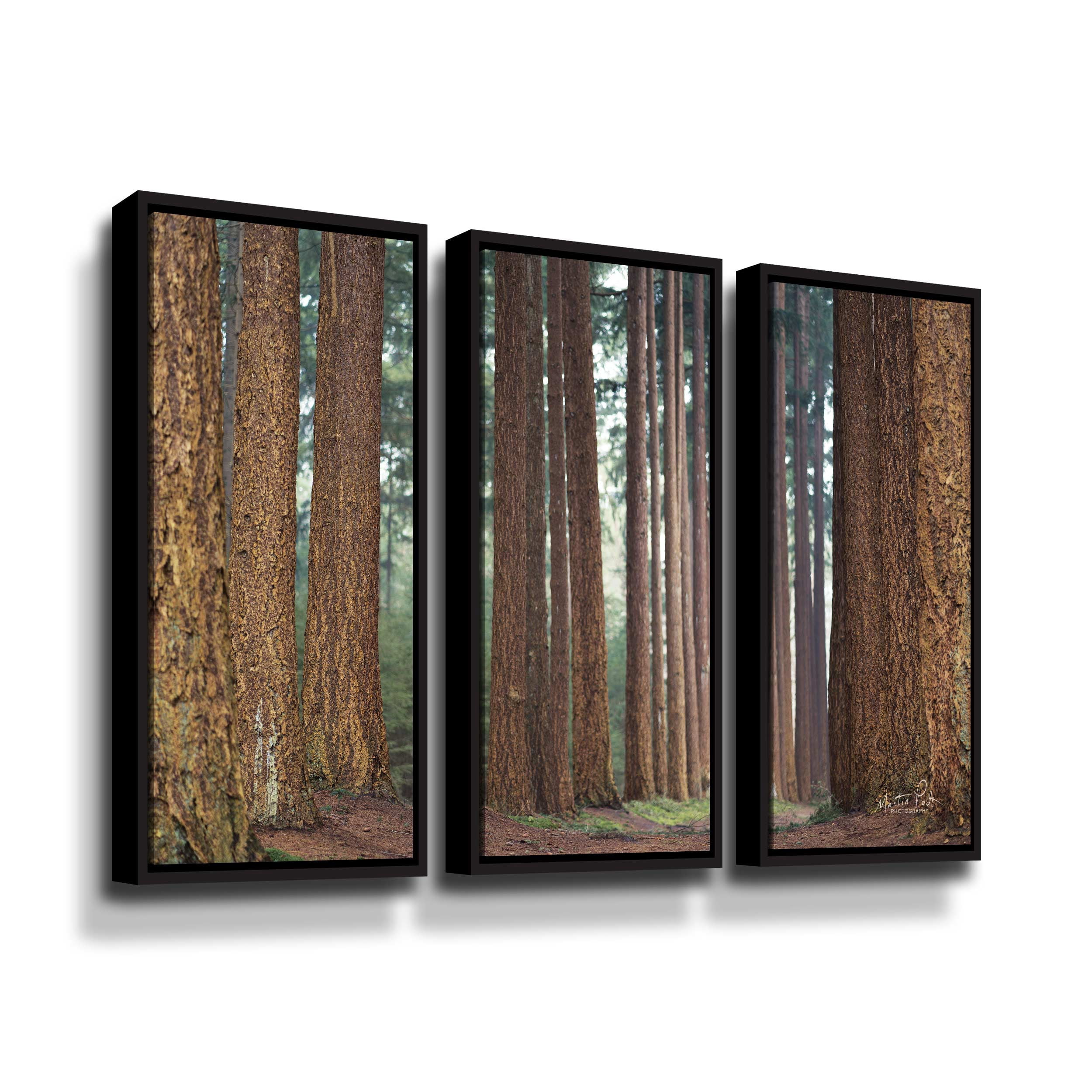 Artwall Bars, 3 Piece Floater Framed Canvas Set by Martin Podt