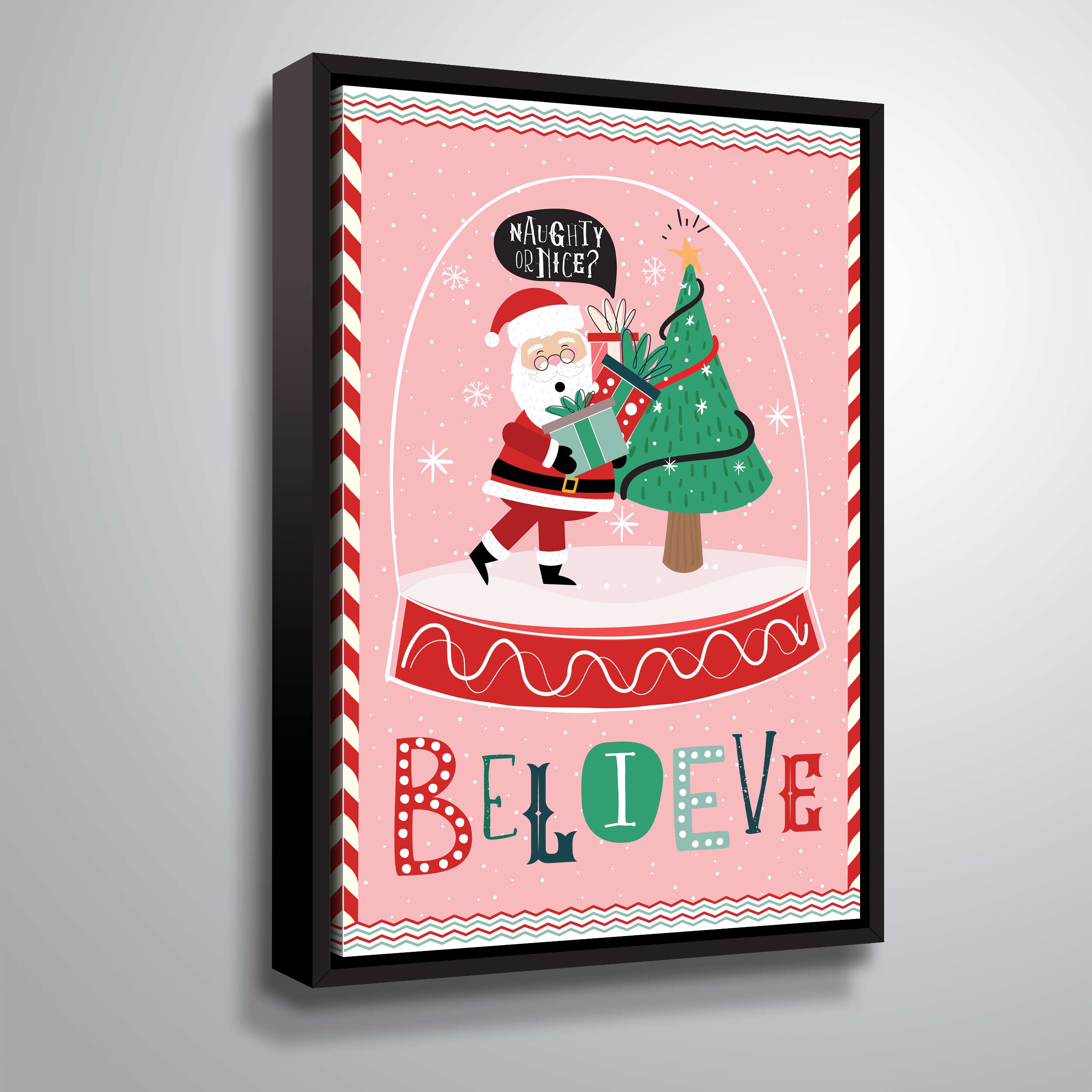 Artwall Believe, Gallery Wrapped Floater-framed Canvas by ND Art Design