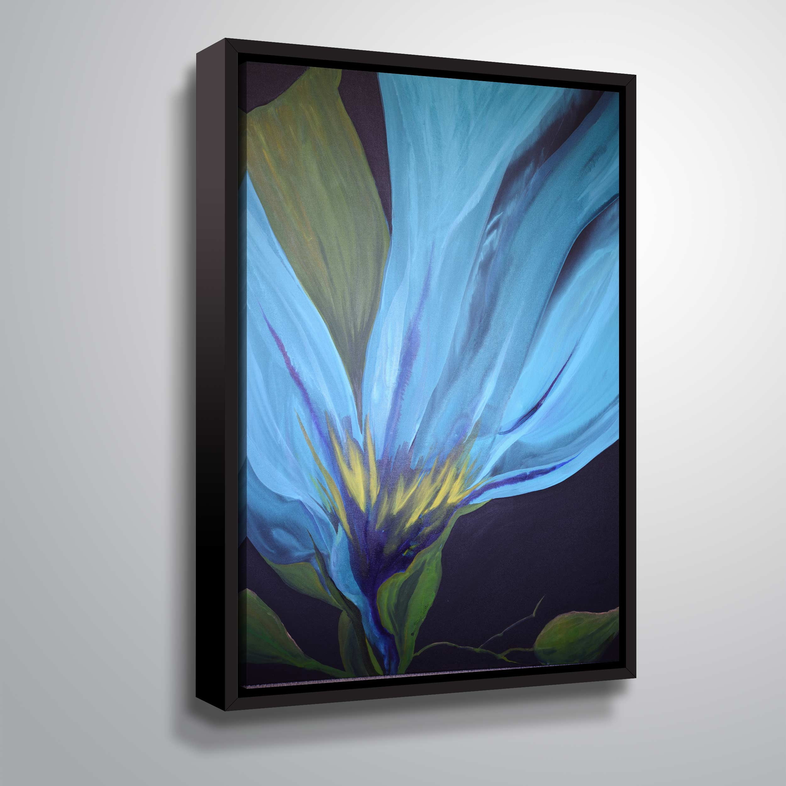 Artwall Blue Dreams, Gallery Wrapped Floater-framed Canvas by Patricia Coulter