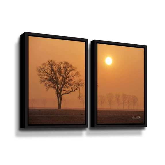 Artwall Broken, 2 Piece Floater Framed Canvas Set by Martin Podt