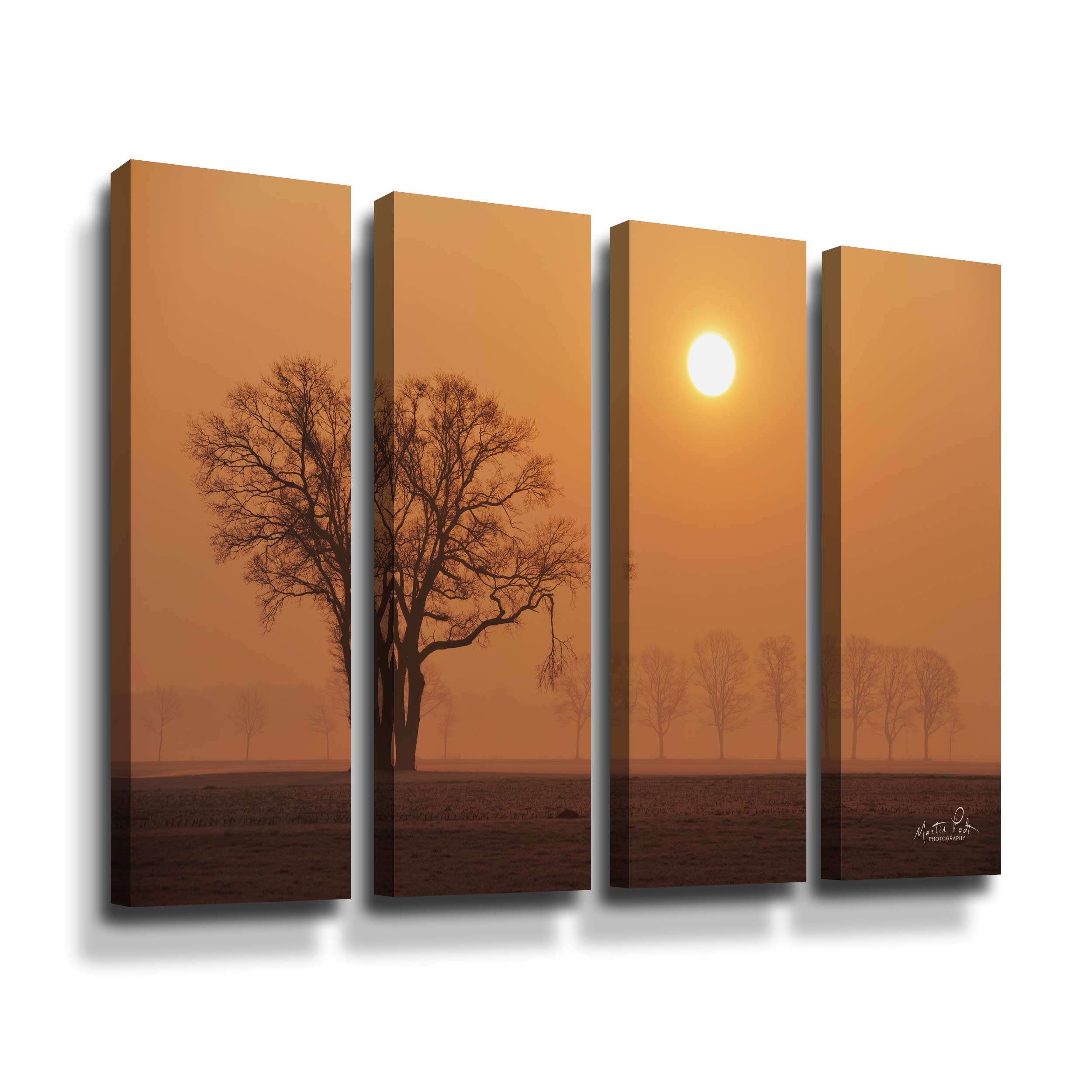 Artwall Broken, 4 Piece Gallery Wrapped Canvas Set by Martin Podt