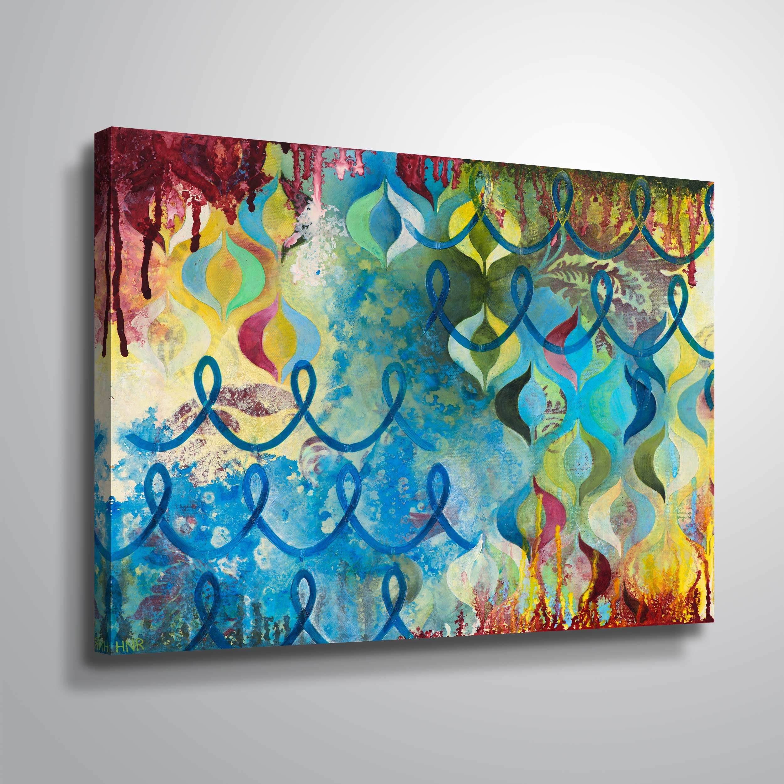 Artwall Bubbling Up, Gallery Wrapped Canvas by Heather noel Robinson