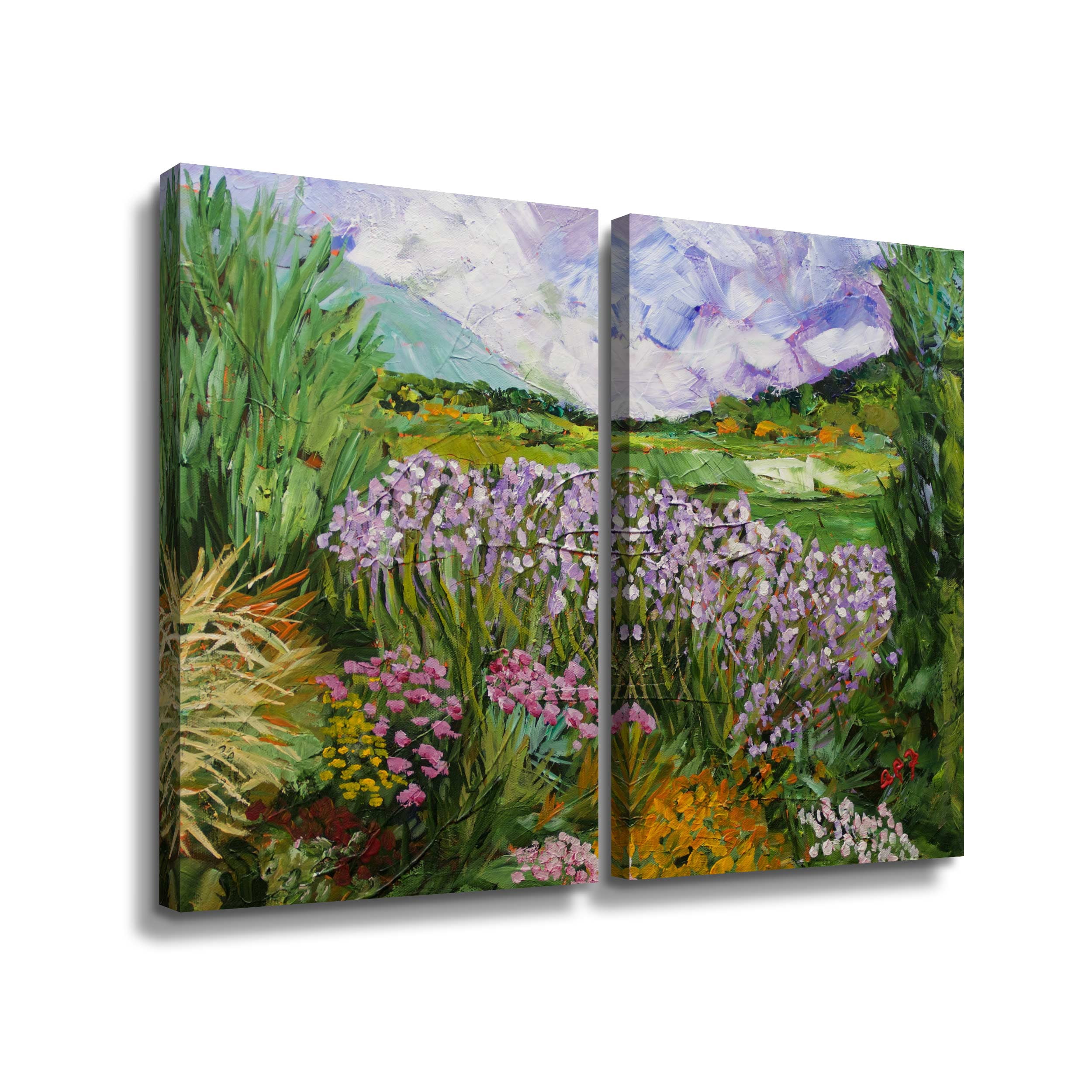 Artwall California Dreaming, 2 Piece Gallery Wrapped Canvas Set by Allan Friedlander