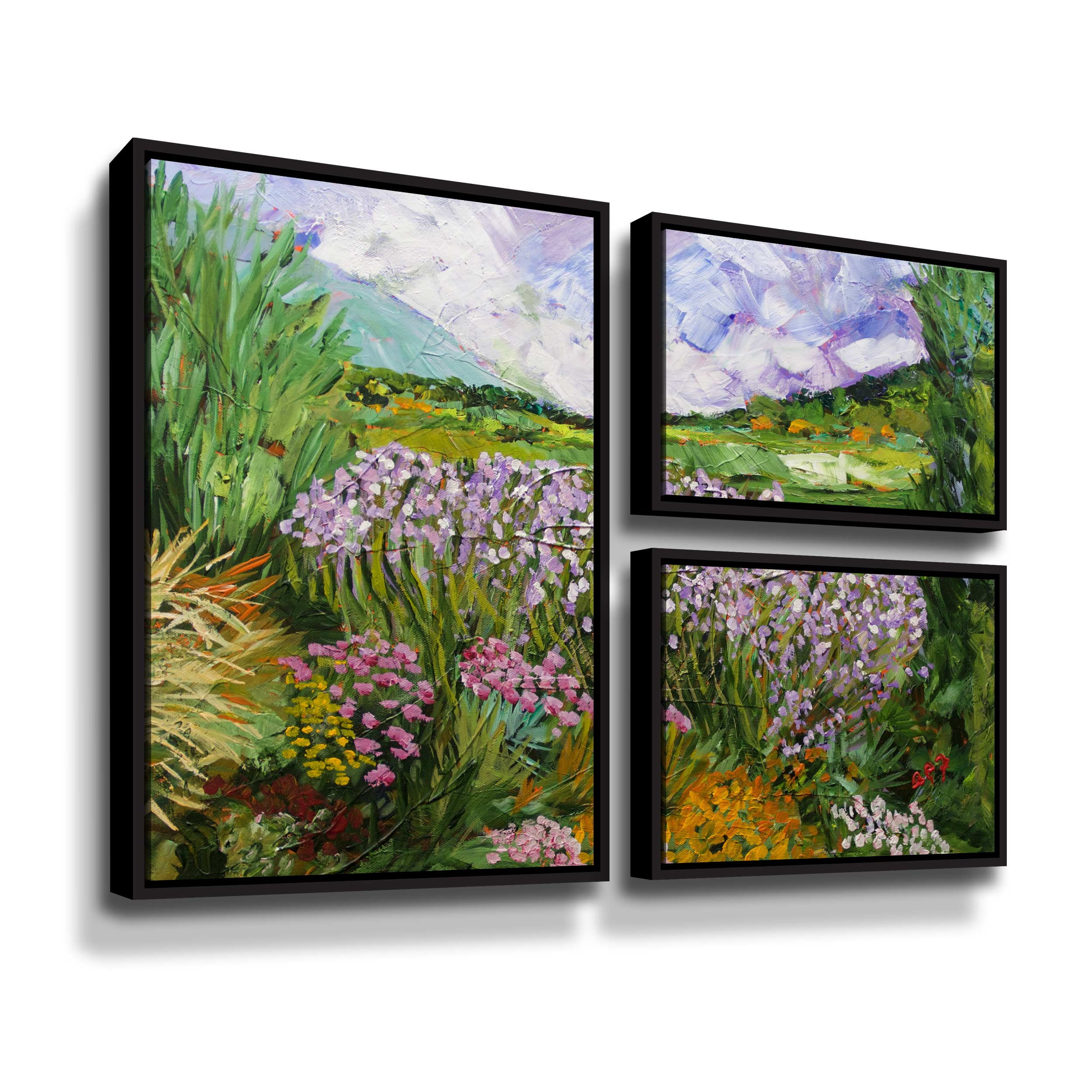 Artwall California Dreaming, 3 Piece Floater Framed Canvas Flag Set by Allan Friedlander