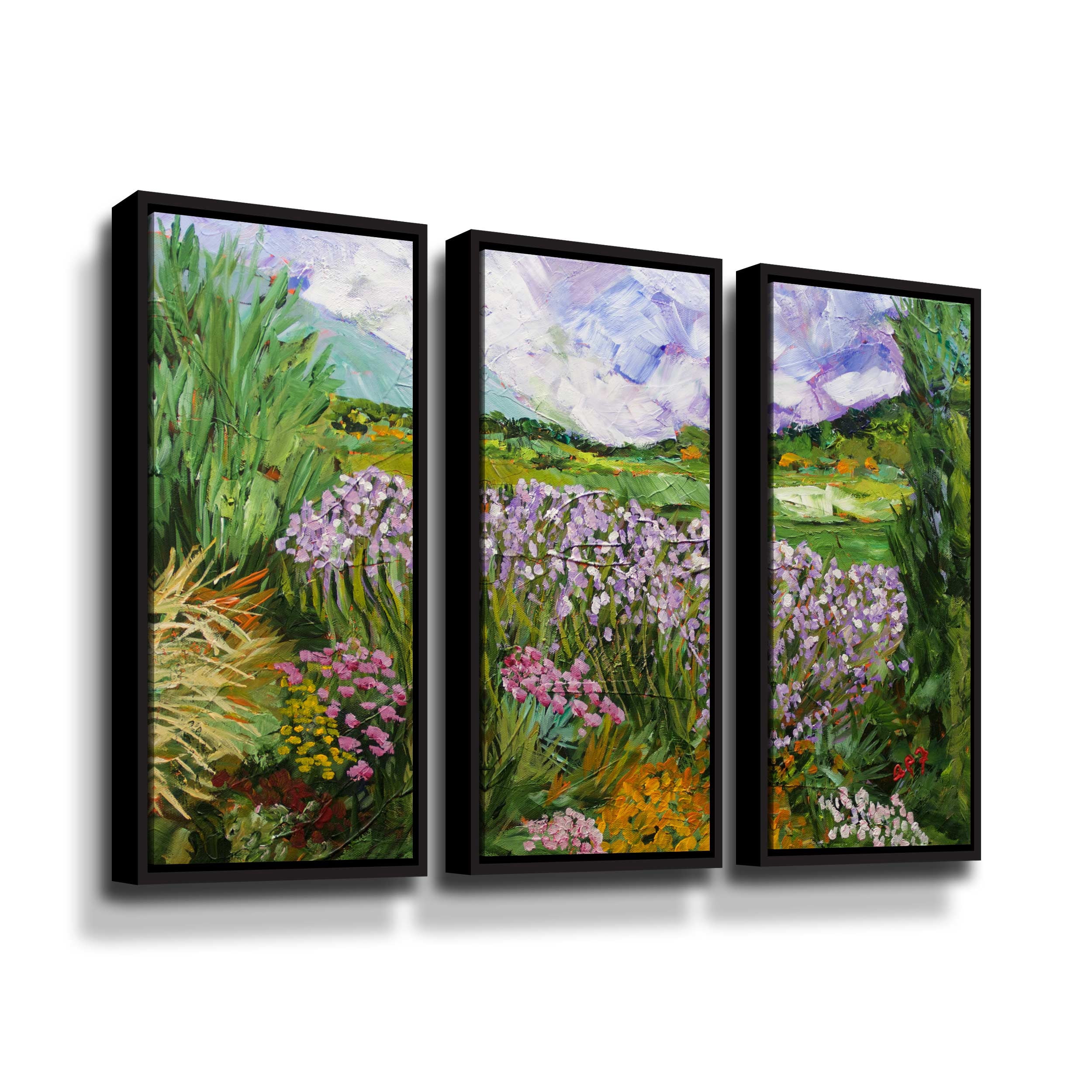 Artwall California Dreaming, 3 Piece Floater Framed Canvas Set by Allan Friedlander