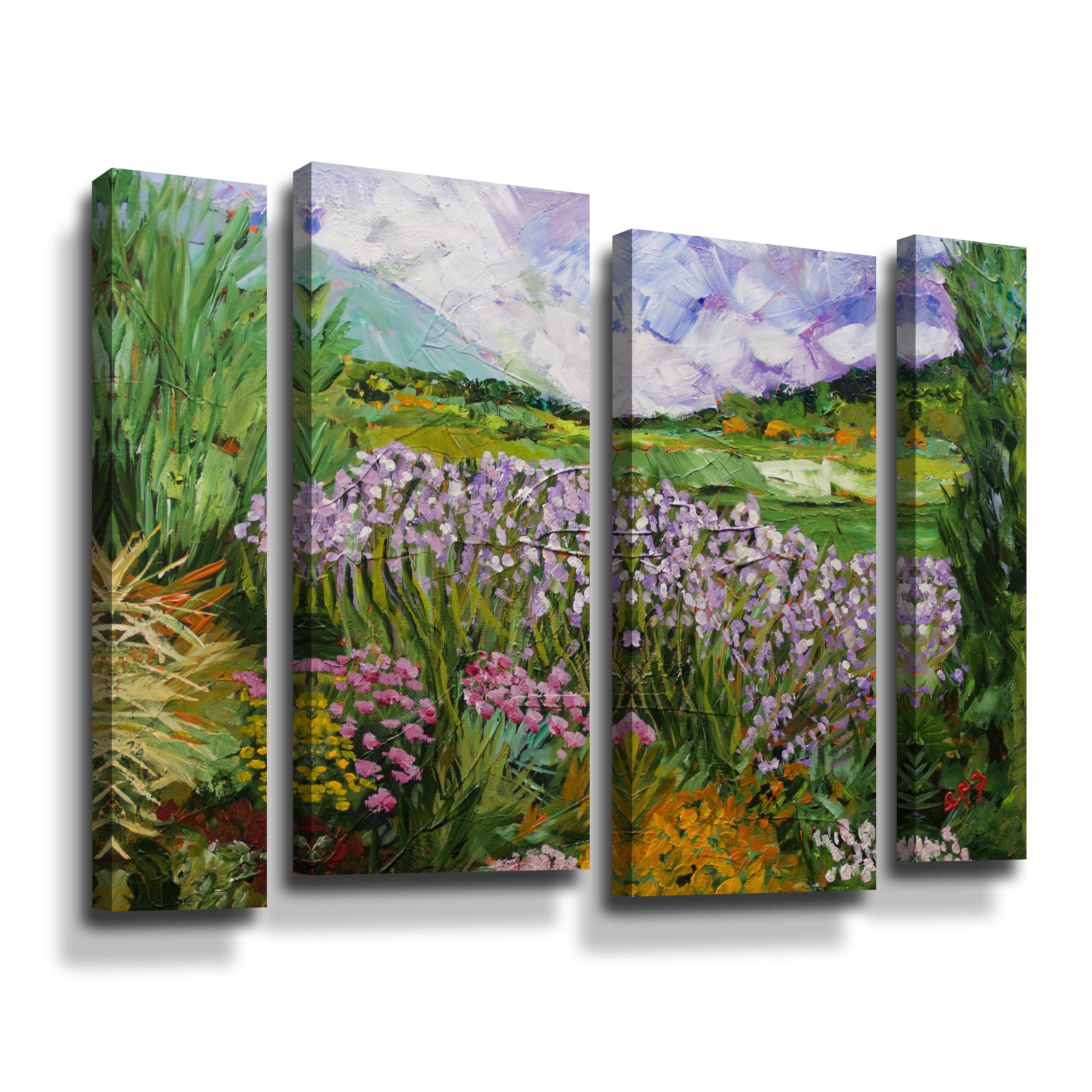 Artwall California Dreaming, 4 Piece Gallery Wrapped Canvas Staggered Set by Allan Friedlander