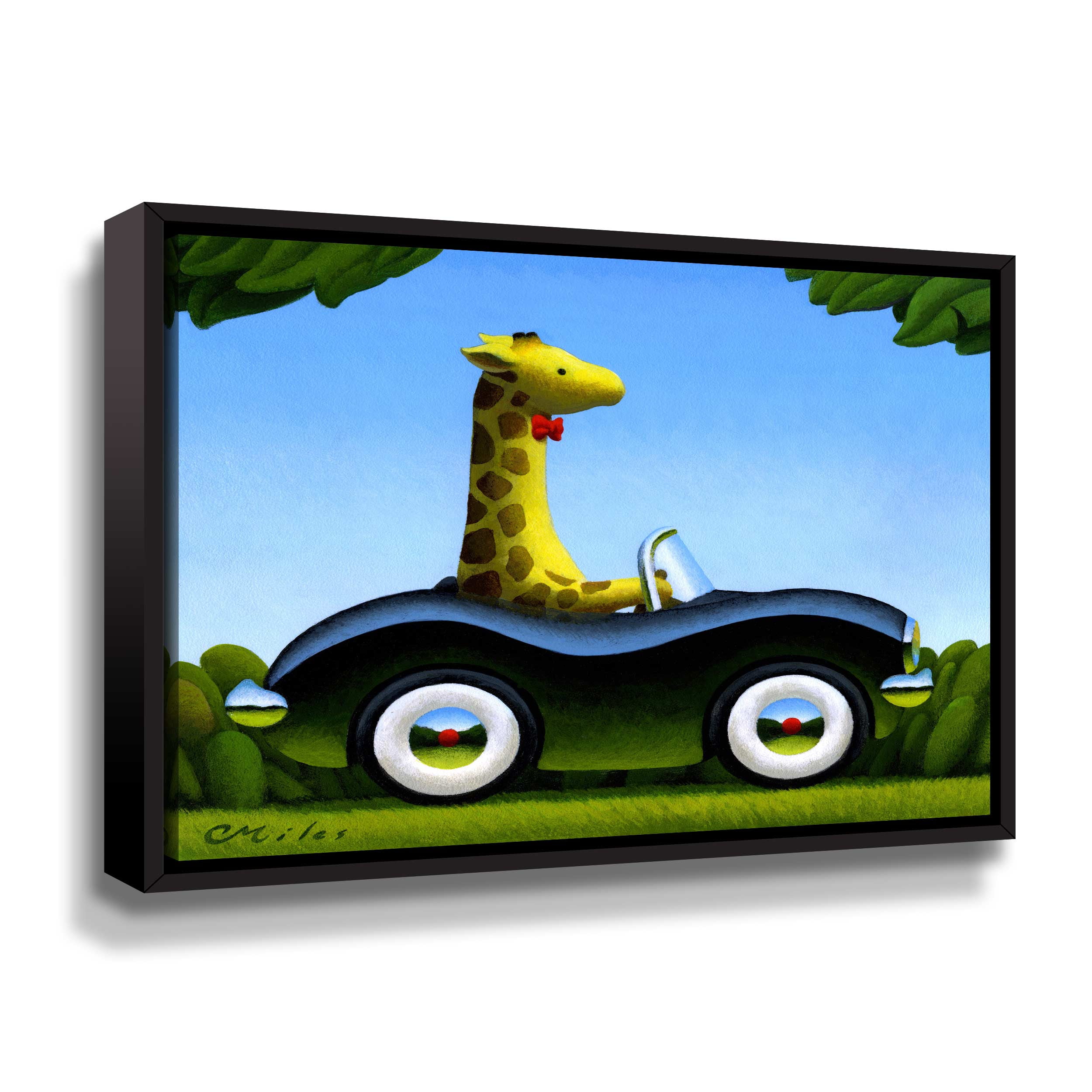 Artwall Commuting, Gallery Wrapped Floater-framed Canvas by Chris Miles