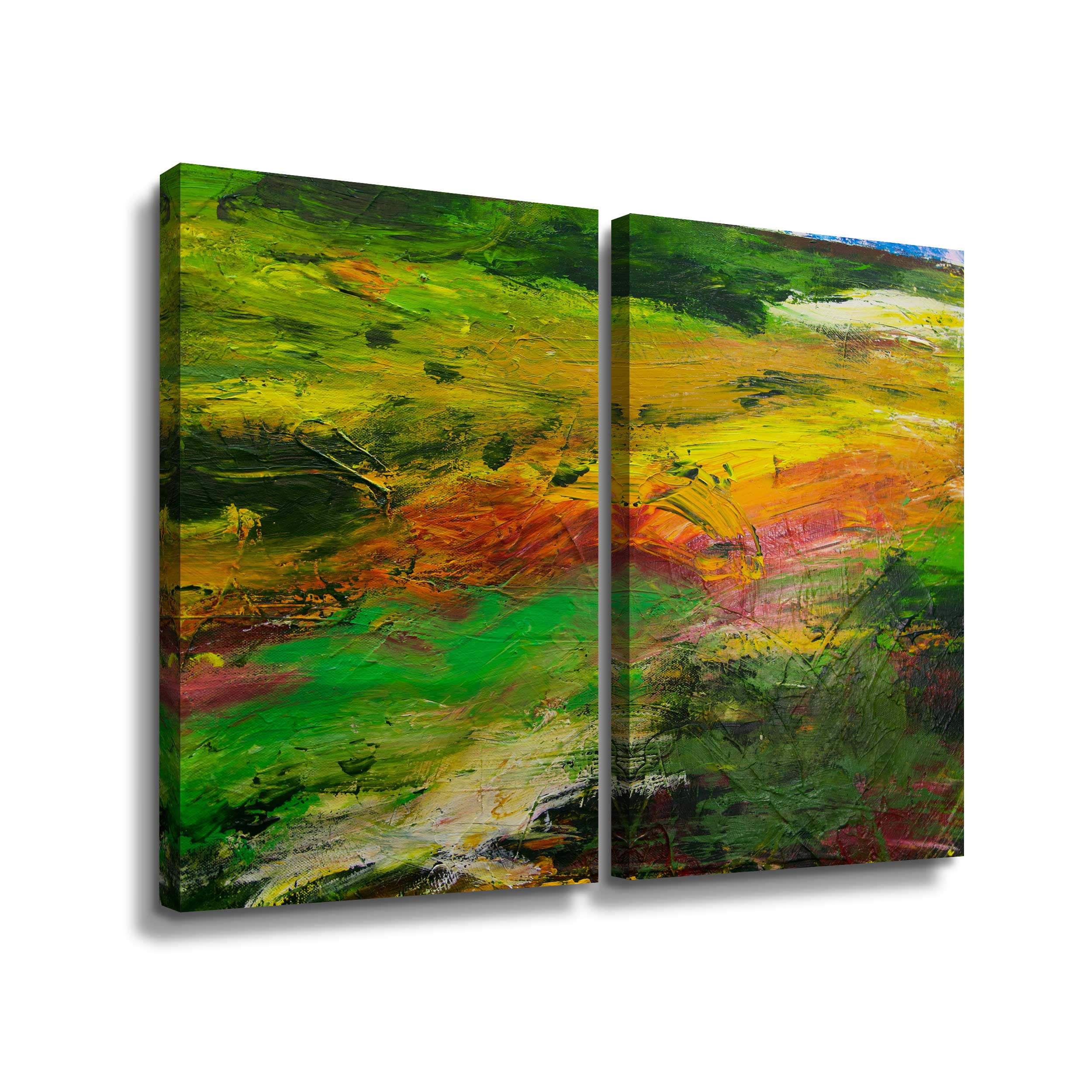Artwall Crack of Dawn, 2 Piece Gallery Wrapped Canvas Set by Allan Friedlander