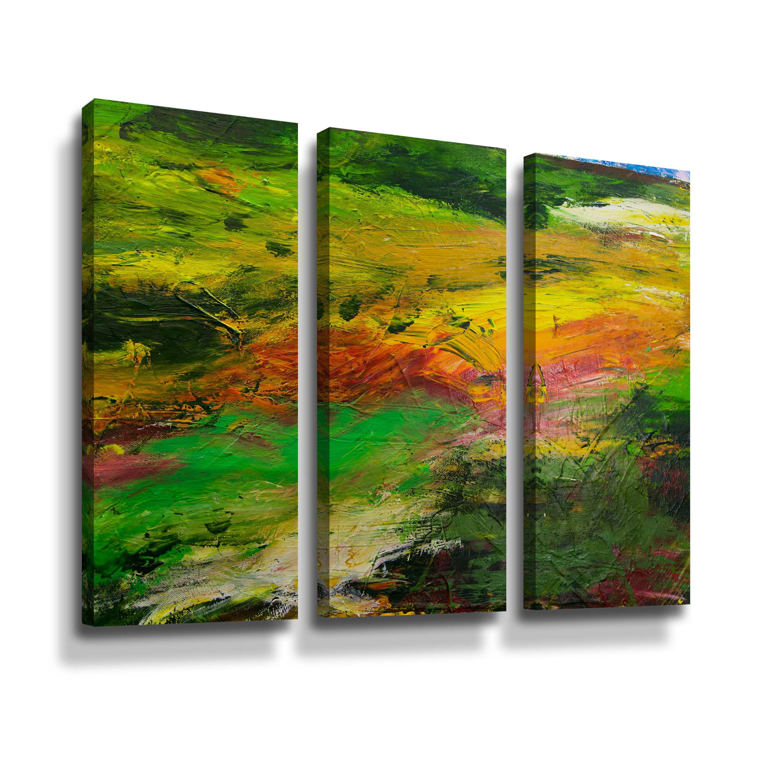 Artwall Crack of Dawn, 3 Piece Gallery Wrapped Canvas Set by Allan Friedlander