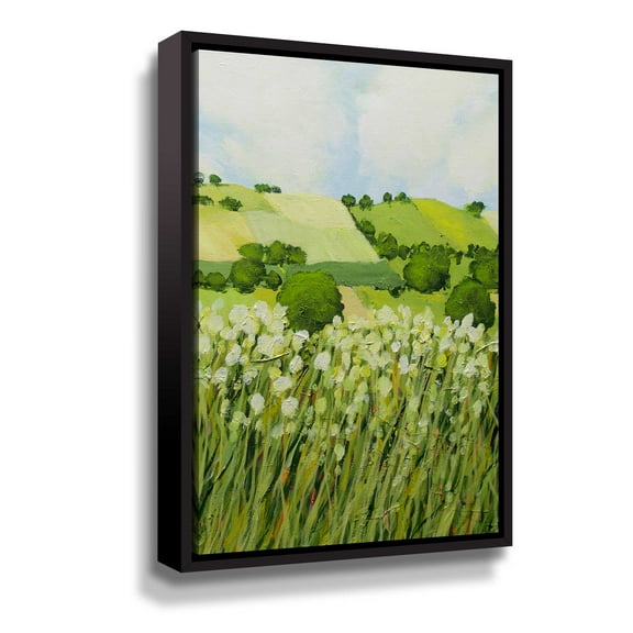 Artwall Early Grass, Gallery Wrapped Floater-framed Canvas by Allan Friedlander