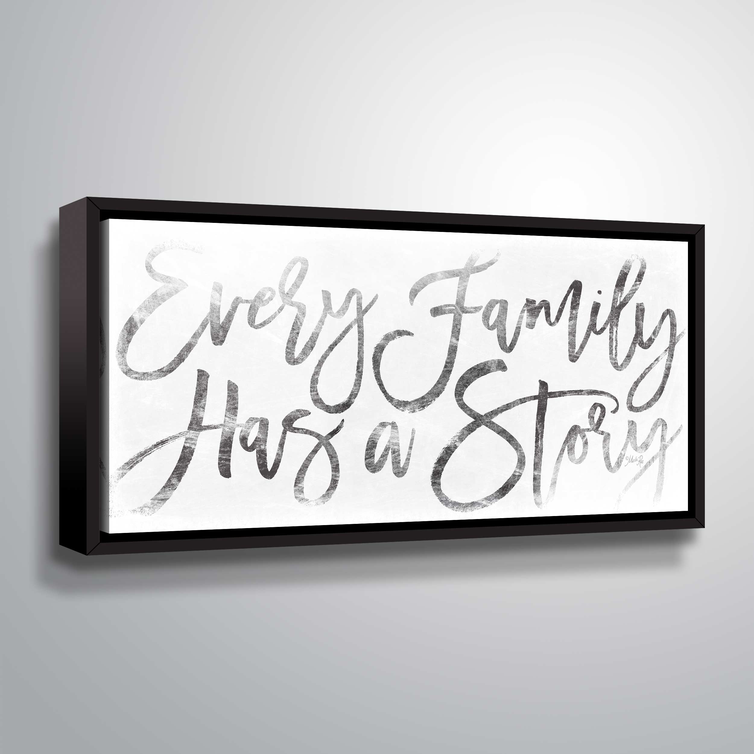 Artwall Every Family Has A Story, Gallery Wrapped Floater-framed Canvas by Marla Rae