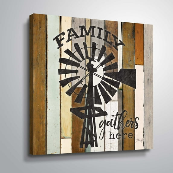 Artwall Family Gathers Here I, Gallery Wrapped Canvas by Marla Rae