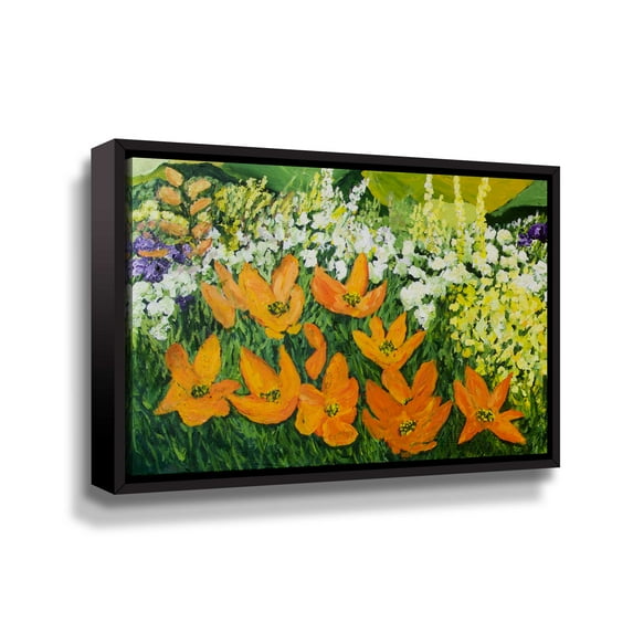 Artwall Field of Poppies 2, Gallery Wrapped Floater-framed Canvas by Allan Friedlander