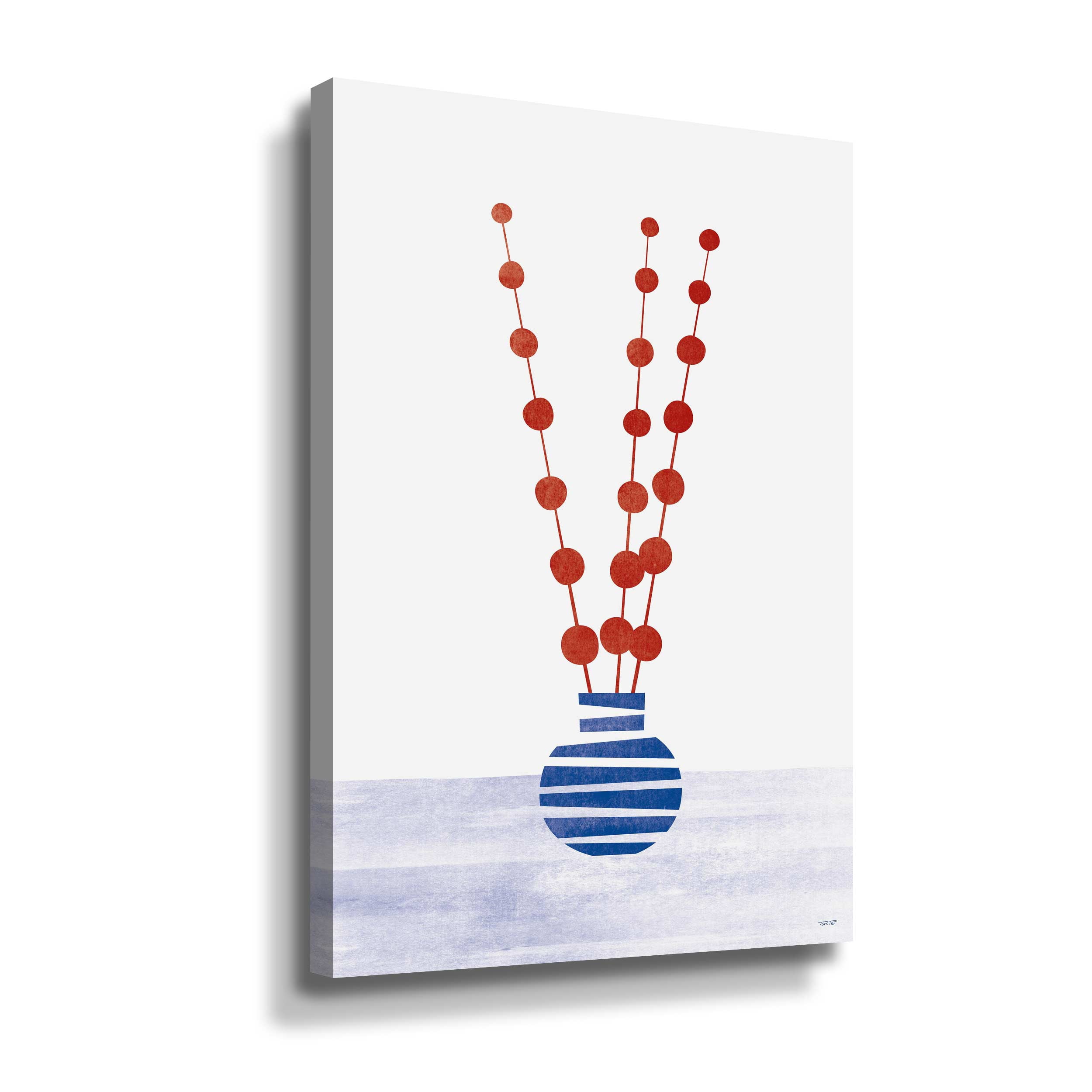 Artwall Flowers, Gallery Wrapped Canvas by Tomas Design