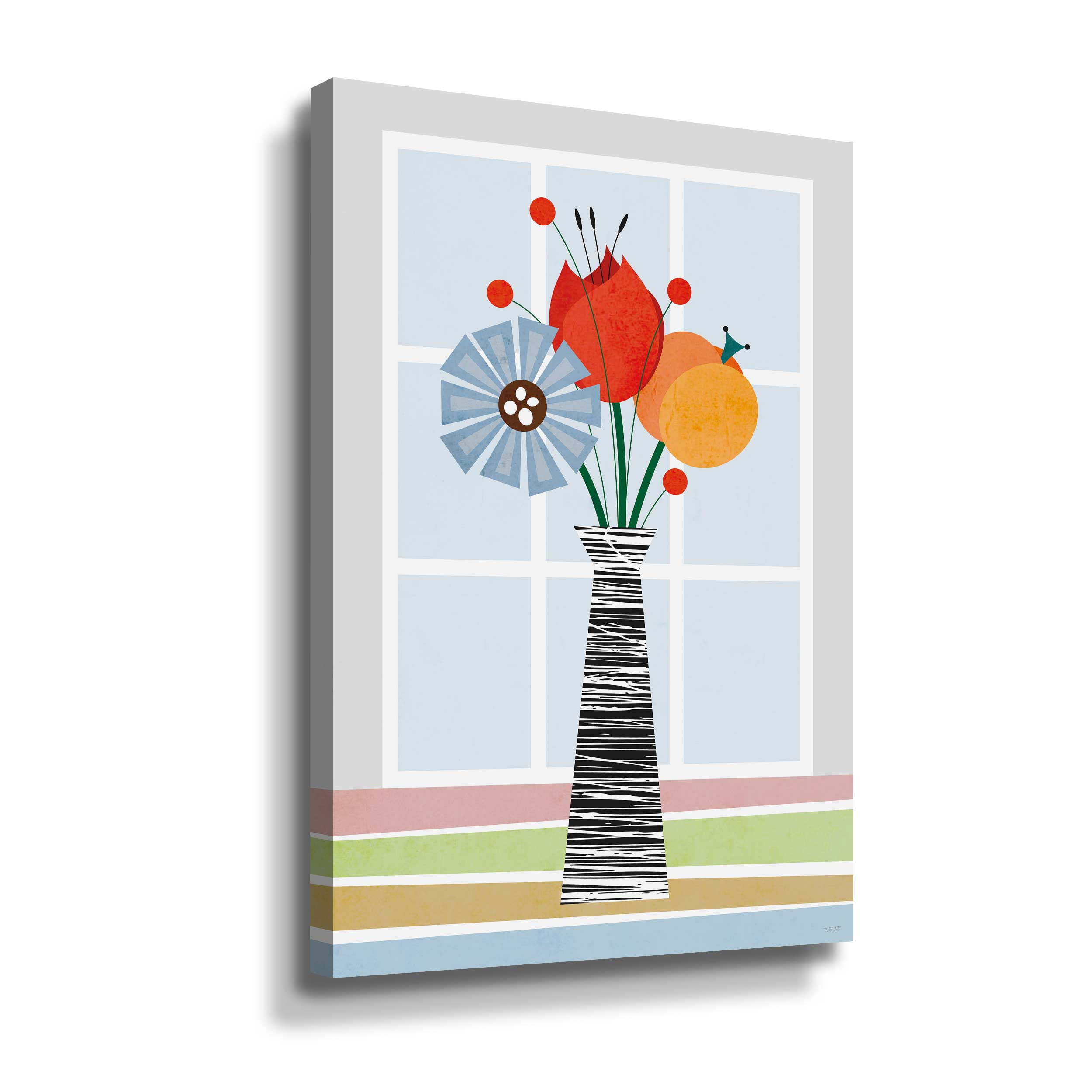 Artwall Flowers In Colour, Gallery Wrapped Canvas by Tomas Design