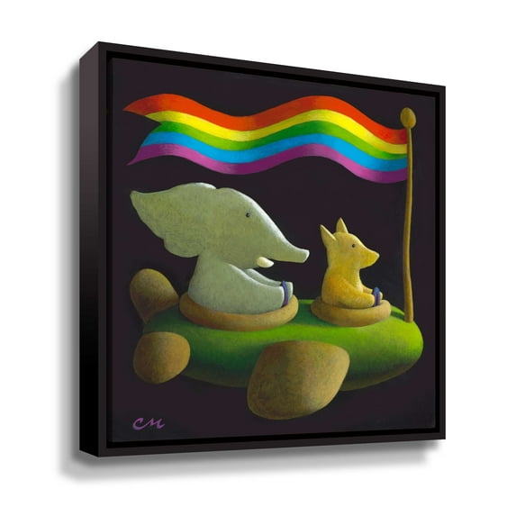 Artwall Freedom, Gallery Wrapped Floater-framed Canvas by Chris Miles