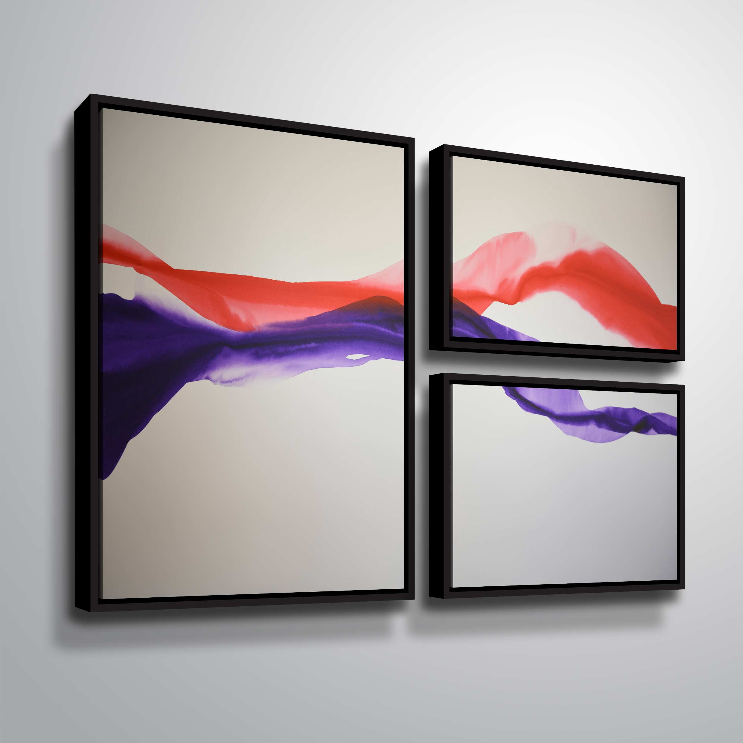 Artwall Gates of Love, 3 Piece Floater Framed Canvas Flag Set by Patricia Coulter