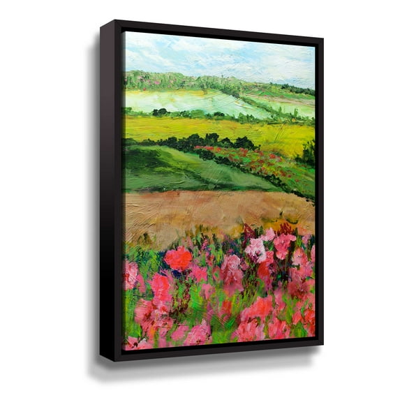 Artwall Ginger Green, Gallery Wrapped Floater-framed Canvas by Allan Friedlander