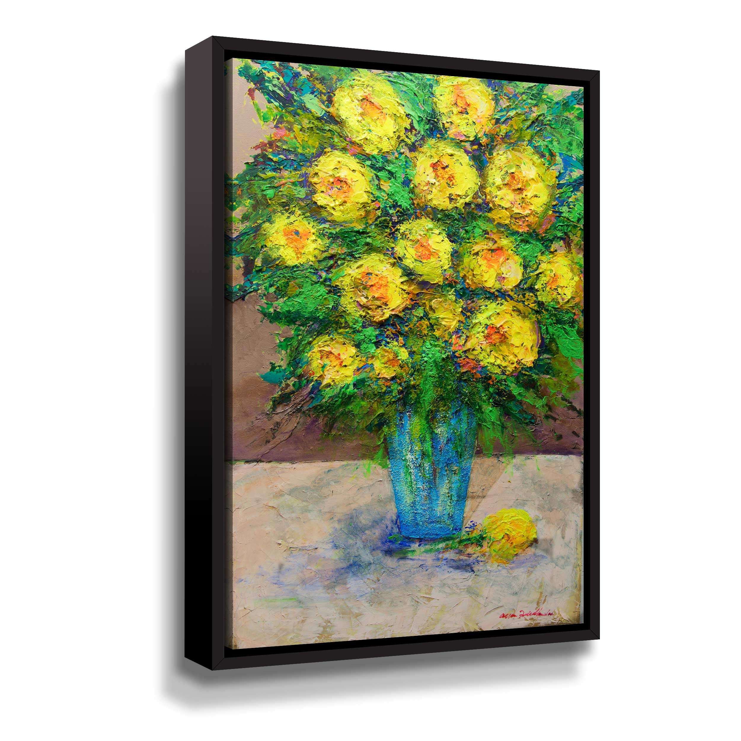 Artwall Golden Gala, Gallery Wrapped Floater-framed Canvas by Allan Friedlander