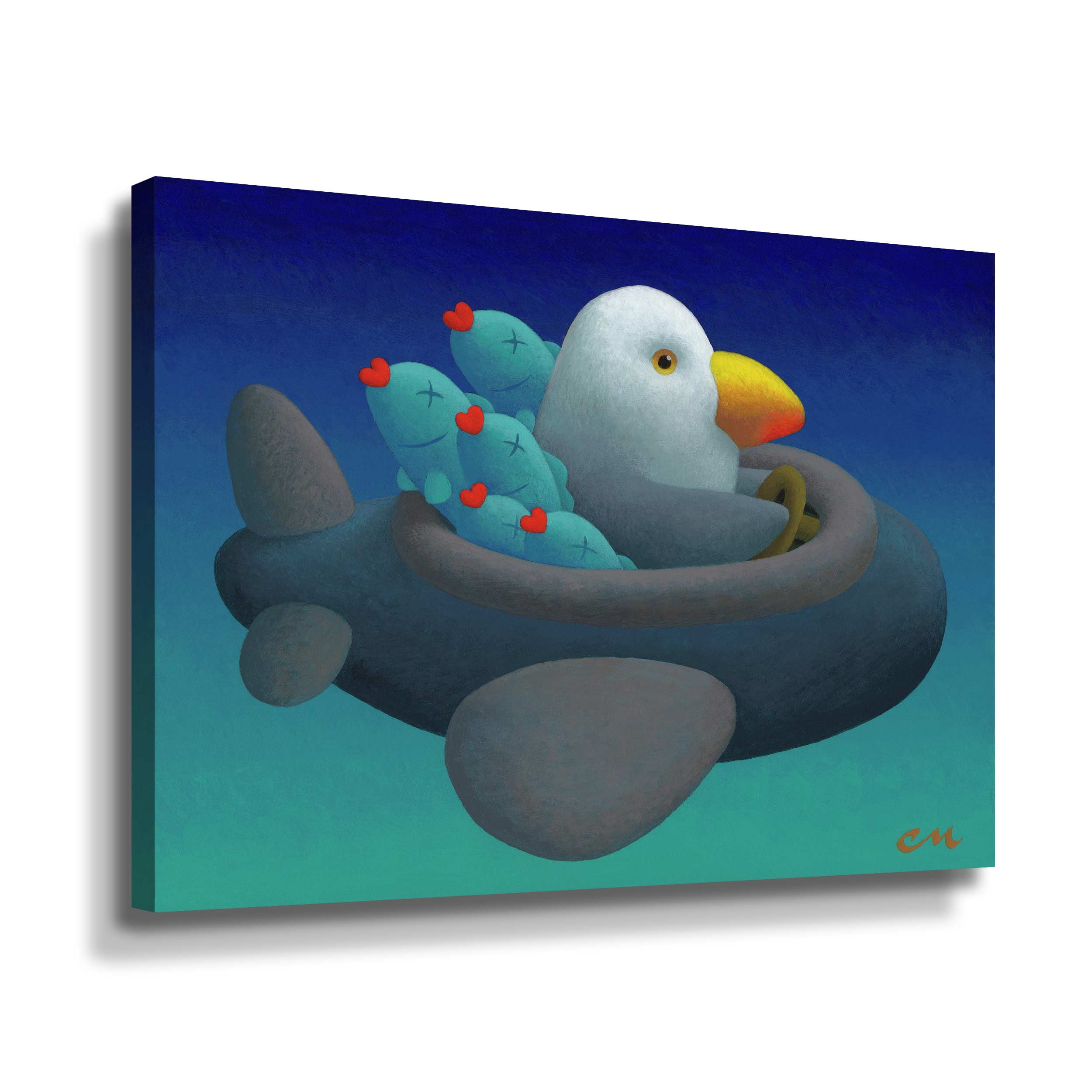 Artwall Good Catch, Gallery Wrapped Canvas by Chris Miles