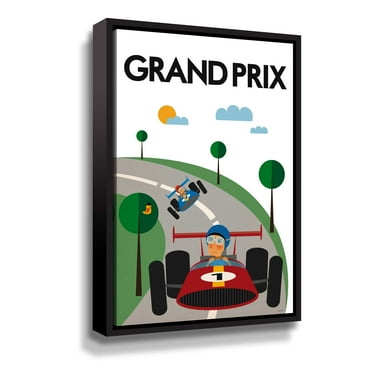 Artwall Grand Prix, Gallery Wrapped Floater-framed Canvas by Tomas Design
