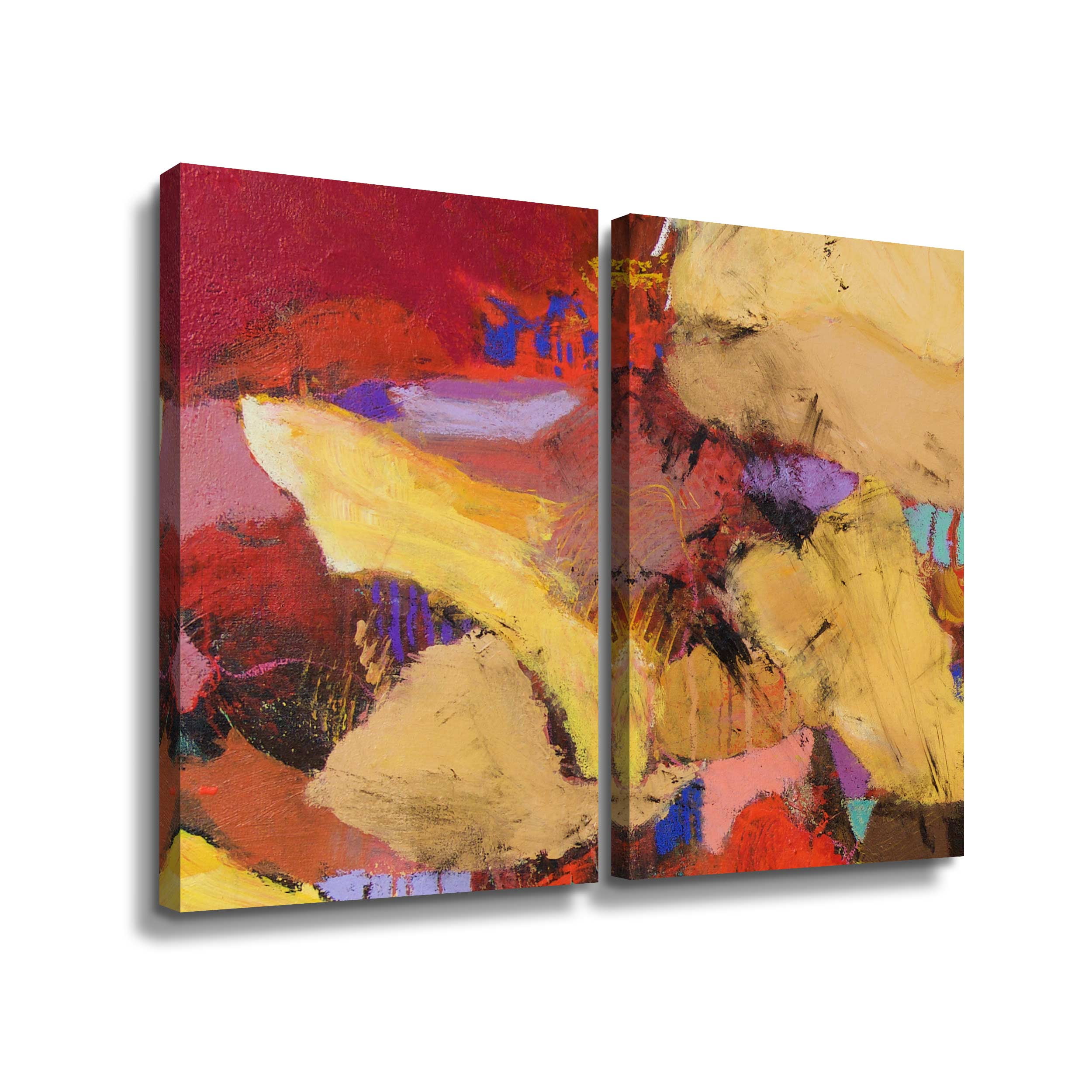 Artwall Kinky Thunder, 2 Piece Gallery Wrapped Canvas Set by Allan Friedlander