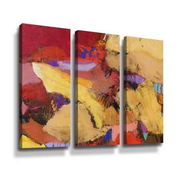 Artwall Kinky Thunder, 3 Piece Gallery Wrapped Canvas Set by Allan Friedlander